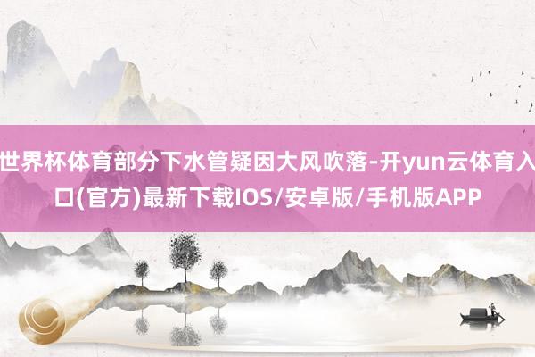 世界杯体育部分下水管疑因大风吹落-开yun云体育入口(官方)最新下载IOS/安卓版/手机版APP