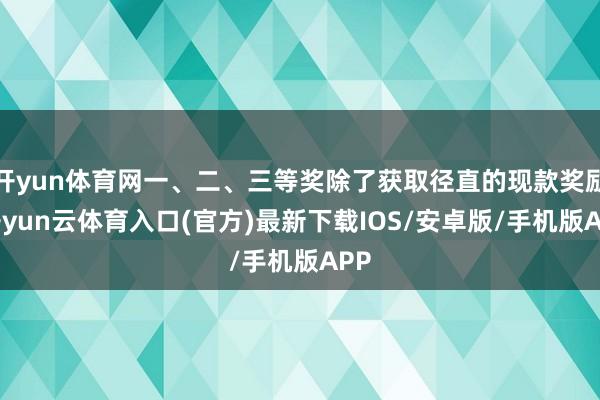 开yun体育网一、二、三等奖除了获取径直的现款奖励-开yun云体育入口(官方)最新下载IOS/安卓版/手机版APP