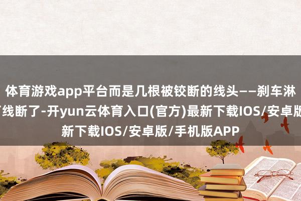 体育游戏app平台而是几根被铰断的线头——刹车淋水线和刹车灯线断了-开yun云体育入口(官方)最新下载IOS/安卓版/手机版APP