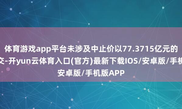 体育游戏app平台未涉及中止价以77.3715亿元的总价成交-开yun云体育入口(官方)最新下载IOS/安卓版/手机版APP