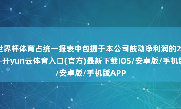 世界杯体育占统一报表中包摄于本公司鼓动净利润的25.20%-开yun云体育入口(官方)最新下载IOS/安卓版/手机版APP